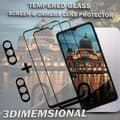 Miniatyrbild 4 av 5: 2-Pack SAMSUNG A15 Skärmskydd & 2-Pack linsskydd - Härdat Glas 9H - Super kvalitet 3D