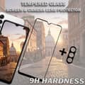 Miniatyrbild 3 av 5: 1-Pack SAMSUNG A15 5G Skärmskydd & 1-Pack linsskydd - Härdat Glas 9H - Super kvalitet 3D