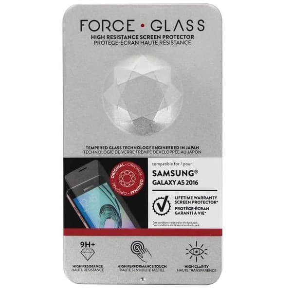 Härdat glasfilm Samsung Galaxy A5 2016 livstidsgaranti - Force Glass