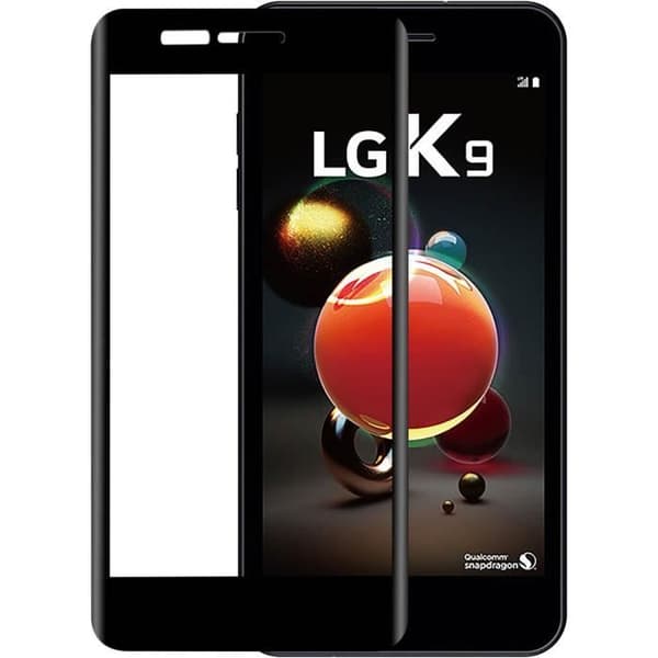 Skärmskydd - LG - K9 - Härdat glas 2,5D - Svart - Rep resistent