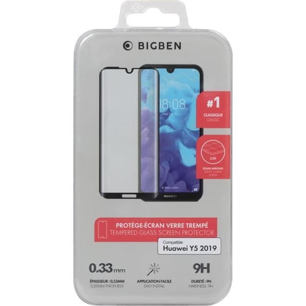 Skärmskydd - Huawei - Y5 2019 - Härdat glas - Hårdhet 9H - Transparent
