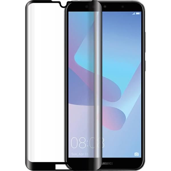 Skärmskydd - Huawei - Y6 2019 - Härdat glas 2.5D - Hårdhet 9H - Fingeravtrycksskydd