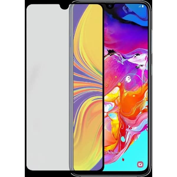 2.5D härdat glas Galaxy A70 svart