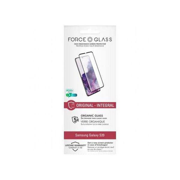 Skärmskydd - Force Glass - Samsung Galaxy S20 - Pack om 5 - Organiskt glas - Rep-resistant