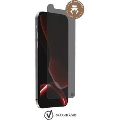 Smoked Force Glass 2.5D organiskt glas skärmskydd för iPhone 12 - 12 Pro med installationssats