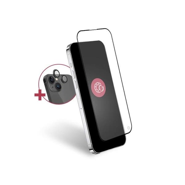 Härdat glaspaket + Forceglass linskamera iPhone 15