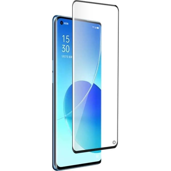 Skärmskydd - FORCE GLASS - Oppo Reno 6 Pro - Organiskt glas - Livstids garanti - Stöttålig