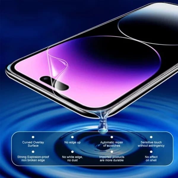 2-Pack Heltäckande iPhone 14 Pro Skärmskydd TPU