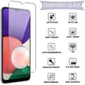 Miniatyrbild 2 av 4: Fodral till Samsung Galaxy A22 5G + 3x härdat glas - genomskinligt fodral Skyddsglas skärmskydd härdat glas