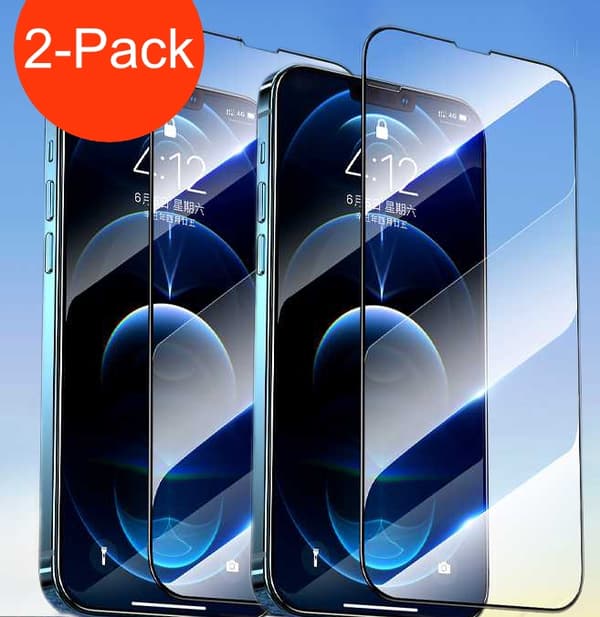 2-Pack - iPhone 14 Hög Kvalitets Heltäckande Härdat Glas Skärmskydd