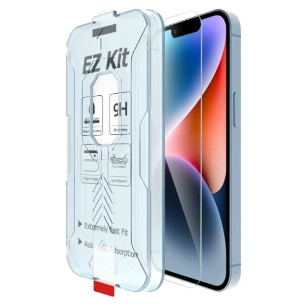 EZ Install iPhone 14 Plus Skärmskydd HD Härdat Glas