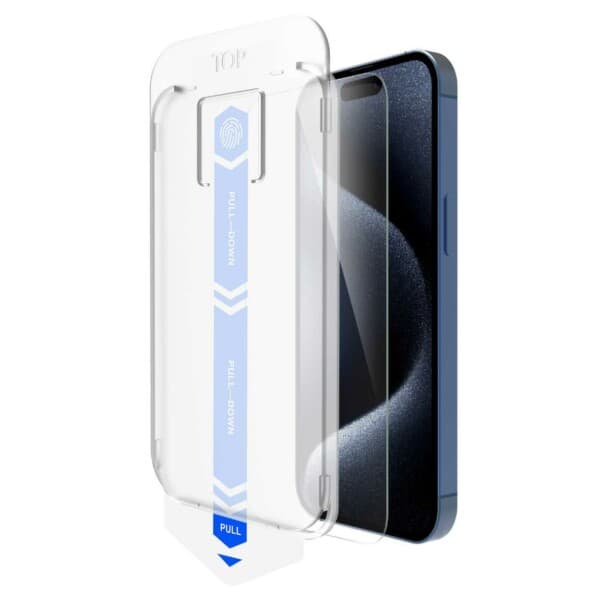 EZ Install iPhone 14 Pro Max Skärmskydd HD Härdat Glas