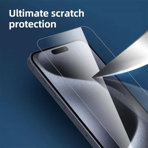 5-Pack iPhone 15 Pro Heltäckande Härdat Glas Skärmskydd HD