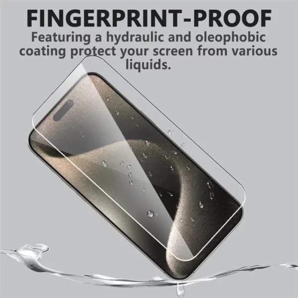 5-Pack iPhone 15 Pro Heltäckande Härdat Glas Skärmskydd HD