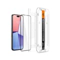 Miniatyrbillede 1 af 2: Spigen Glas.TR EZ Fit Tempered Screen Protector til iPhone 15 Pro Max 2-pack - Sort ramme