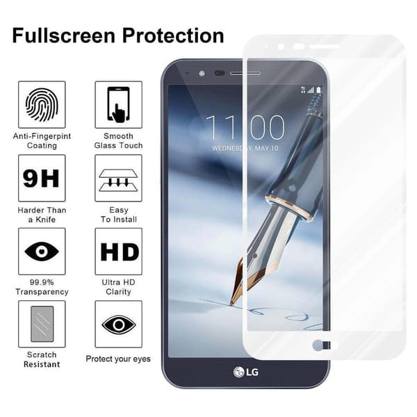 Skyddsglas för LG STYLO 3 Skyddsfilm Skärmskydd Full Screen Härdat (Tempered)-glas för skydd