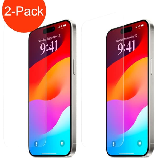 2-Pack - iPhone 15 Plus Hög Kvalitets Härdat Glas Skärmskydd
