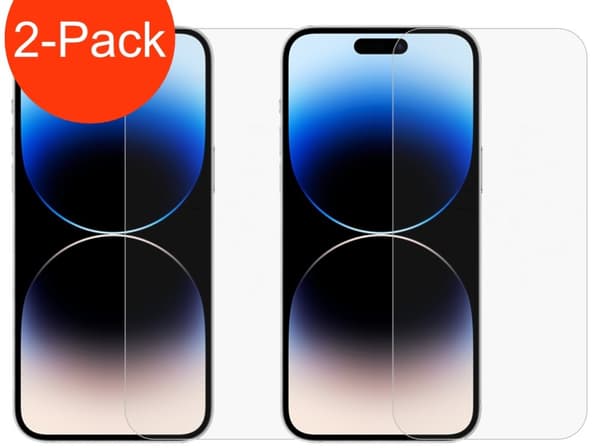 2-pak - iPhone 15 Pro skærmbeskytter af hærdet glas i høj kvalitet