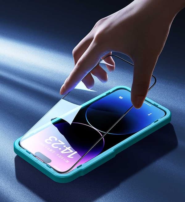 2-Pack - iPhone 15 Pro Hög Kvalitets Heltäckande Härdat Glas Skärmskydd