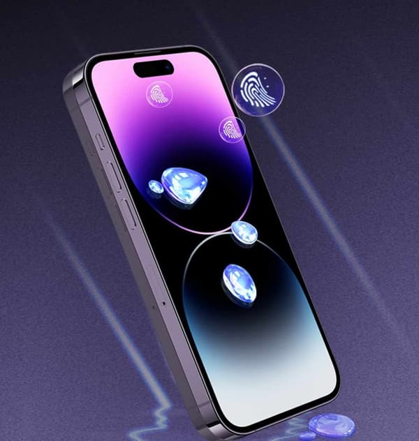 2-Pack - iPhone 15 Pro Hög Kvalitets Heltäckande Härdat Glas Skärmskydd