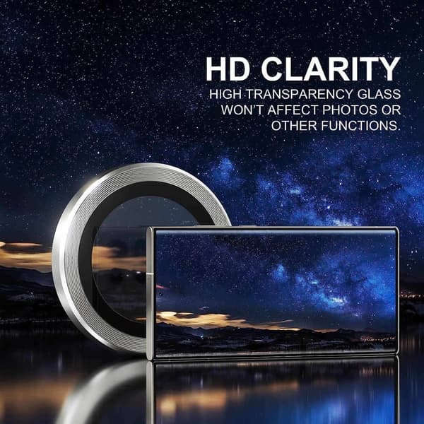 Sølv Samsung S24 Ultra kameralinsedeksel