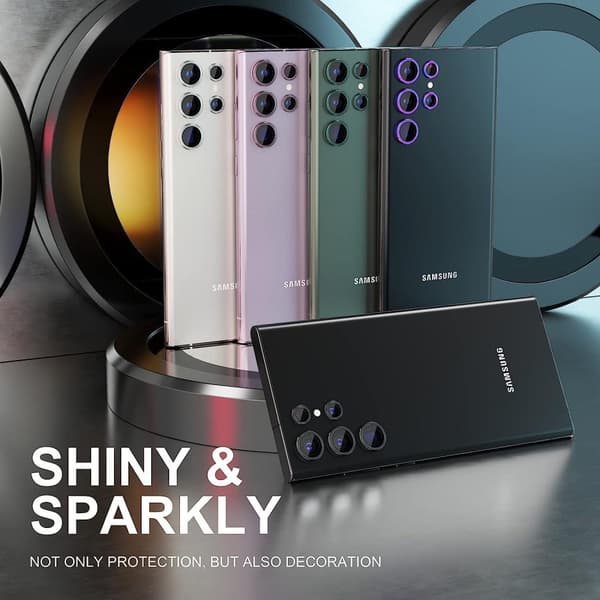 Sølv Samsung S24 Ultra kameralinsedeksel