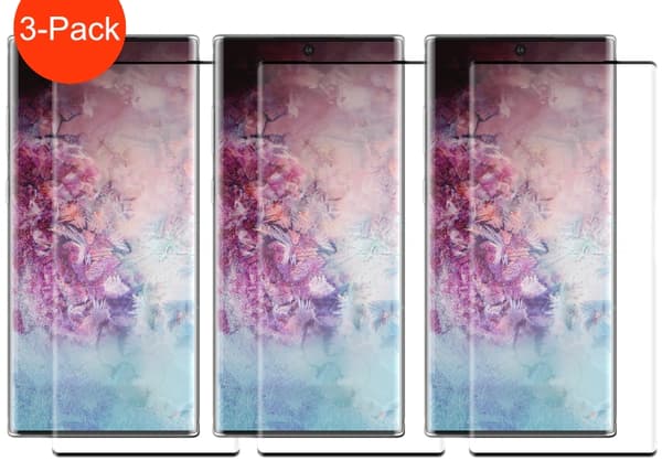 3-Pack - Samsung Galaxy Note 10 Hög Kvalitets Härdat Böjt Glas Skärmskydd