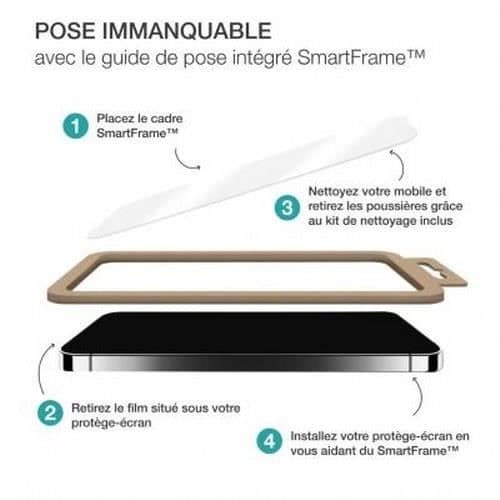 Skärmskydd för Apple iPhone SE 2022 / SE / 8 / 7 / 6S / 6 med SmartFrame™ BIGBEN CONNECTED Transparent