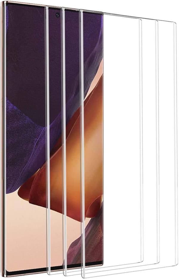3x Karkaistu lasikuori Samsung Note 20 Ultra Full Fit, sormenjälki