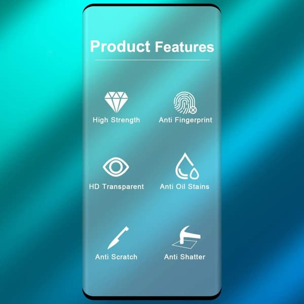 3x Herdet glassdeksel Samsung S20 FE Full Fit, fingeravtrykk