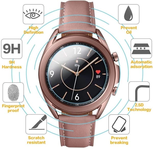 2x Hærdet glasskærmbeskytter til Samsung Galaxy Watch 41mm