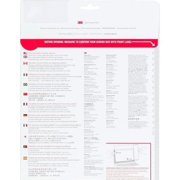 3m Skärmskydd Pf270w Privacy Filter Black 68.6 Cm 27.0´´ 16:10 Durchsichtig