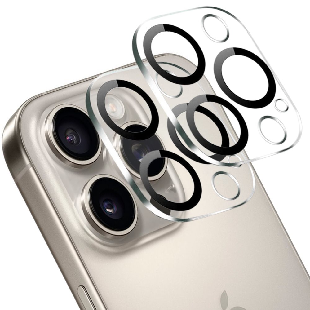 [2-Pack]iPhone 15 Pro Linsskydd av Härdat Glas Skydd för Kamera,Anti-Reptåligt