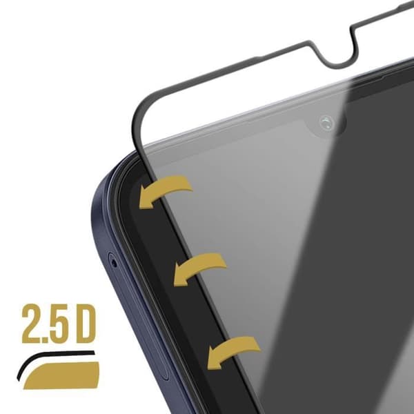 Härdat glas för Samsung A15 5G Fasad 2,5D 9H Hårdhet Anti-Fingerprint Enkay Black