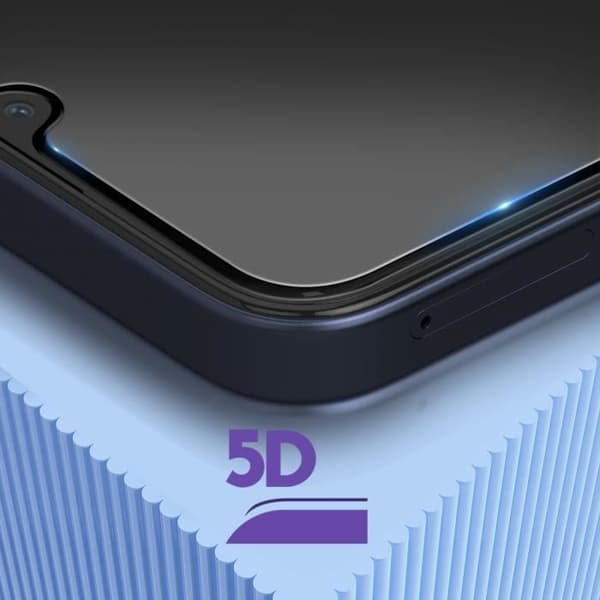 Härdat glas för Samsung A15 Edge to Edge 5D Anti-Fingerprint Anti-Bubble Black