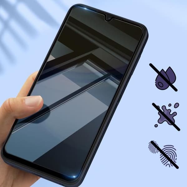 Skärmskydd - AVIZAR - Samsung Galaxy A15 5G - 9H härdat glas - Ultratunt - 10D fasade kanter