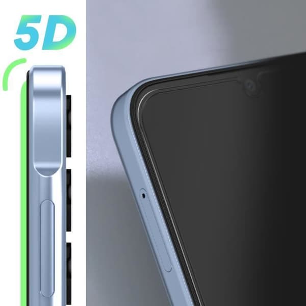 Härdat glas - AVIZAR - Samsung Galaxy A15 - Transparent svart - Ultratunt - 9H-skydd
