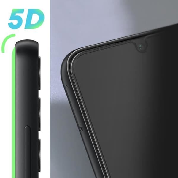 Härdat glas - AVIZAR - Samsung Galaxy A05s - Transparent svart - Ultratunt - Anti-repa
