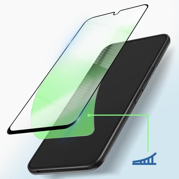 Härdat glas - AVIZAR - Samsung Galaxy A05s - Transparent svart - Ultratunt - Anti-repa