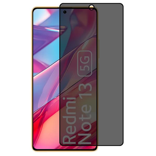 2-PACK SKALO Xiaomi Redmi Note 13 5G Privacy Skärmskydd Härdat Glas - Svart