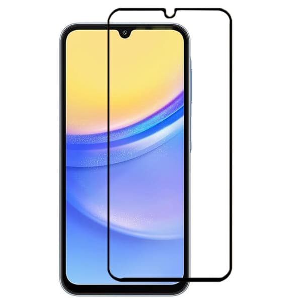 2-KPL SKALO Samsung A15 5G Koko Näytön Panssarilasi - Musta