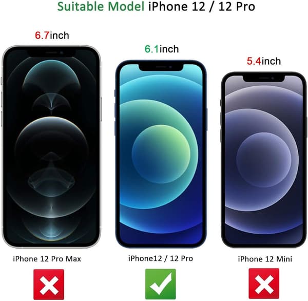 Pakke med 2 - iPhone 12 / 12 Pro - Hærdet glas skærmbeskytter