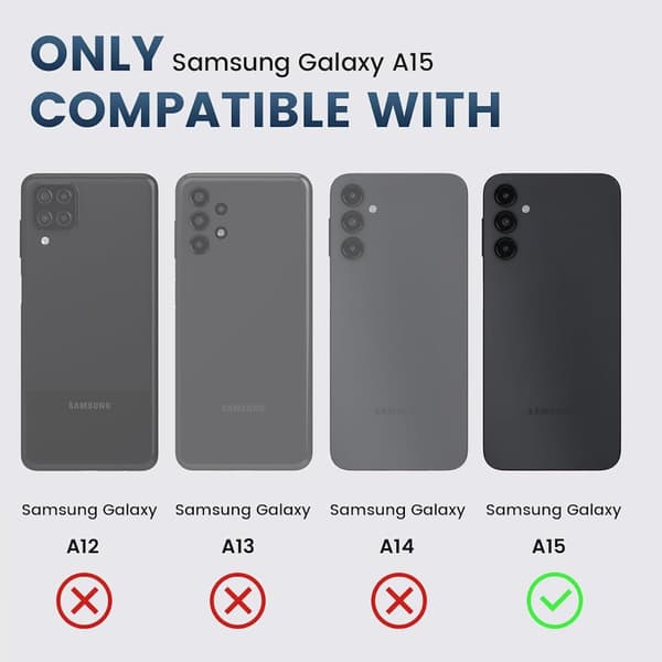 1-pakke skjermbeskytter i herdet glass for Samsung A15