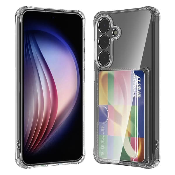 Samsung Galaxy A34 5G Transparent Skal med Sid-Korthållare - Hållbart och Lätt