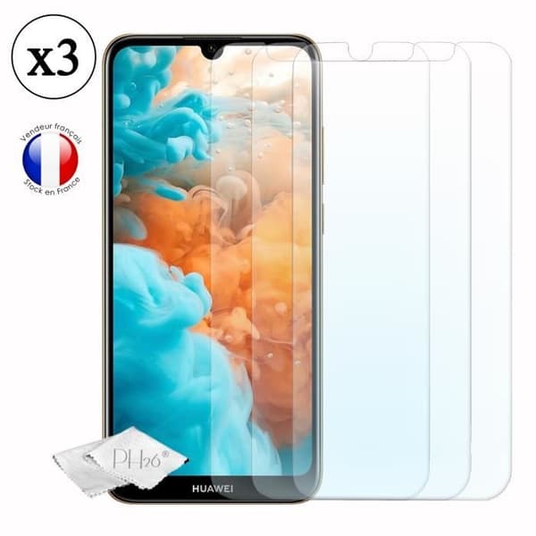 Skyddfilm - Huawei - Y6 pro 2019 - Härdat glas - Ultrafint - Rep-resistant - 3 stycken