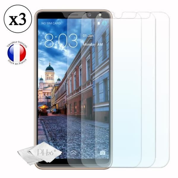 Gooweel M5 plus Pack 3 skärmskydd i härdat glas med hög transparens, ultrabeständig, ultratunn, anti-märken,