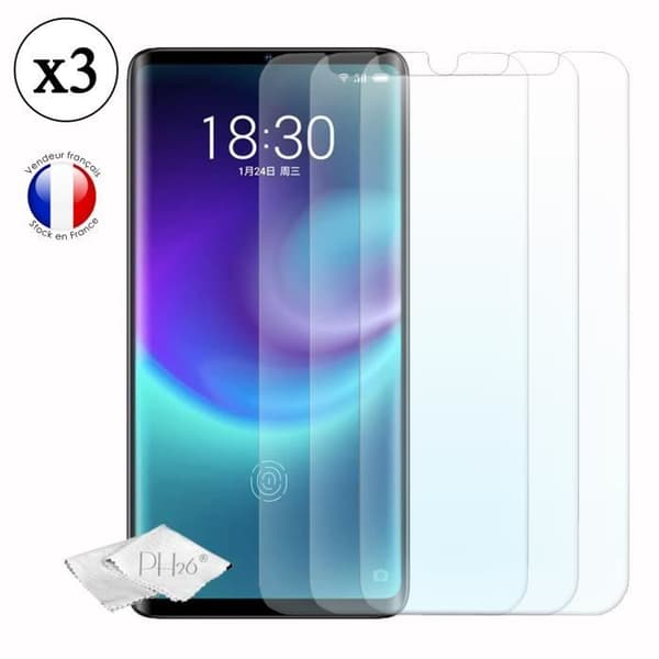 Meizu Zero Pack 3 skärmskyddsfilmer i härdat glas med hög transparens, ultrabeständig, ultratunn, anti-märken, installation
