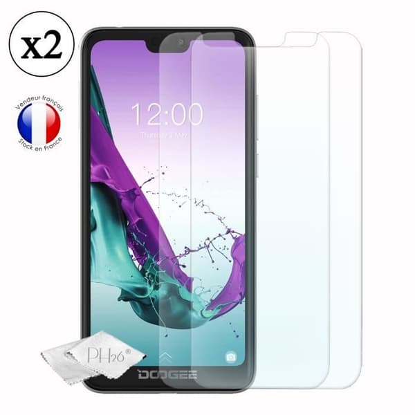 Skyddsfilm - PH26® - Doogee Y7 - Härdat glas - Ultra tunt - Repbeständigt - Hög transparens
