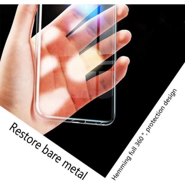 Skyddsfodral - Xiaomi - Mi Note 10 Lite - Mjukt silikon - Transparent - Härdat glas