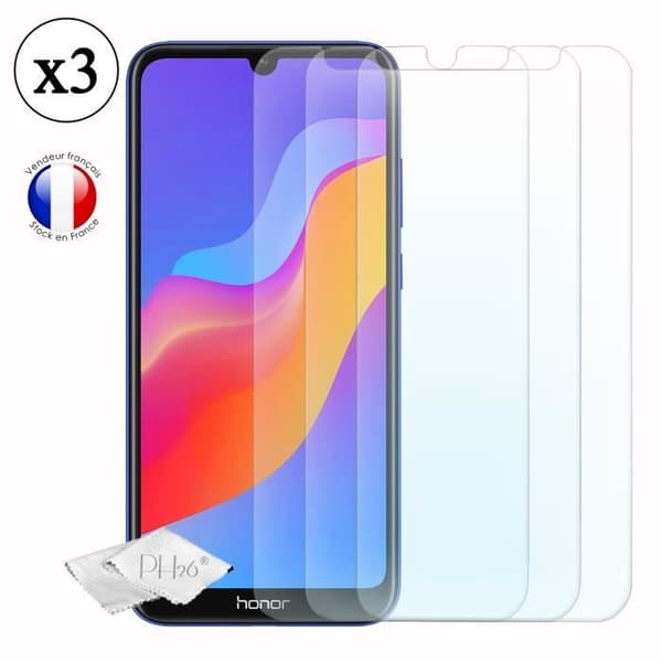 Skyddsfilm - Huawei - Honor 8A - Härdat glas - Ultratunn - Anti-repa - 3 st